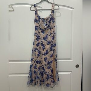 Astr Blue Floral Maxi Dress